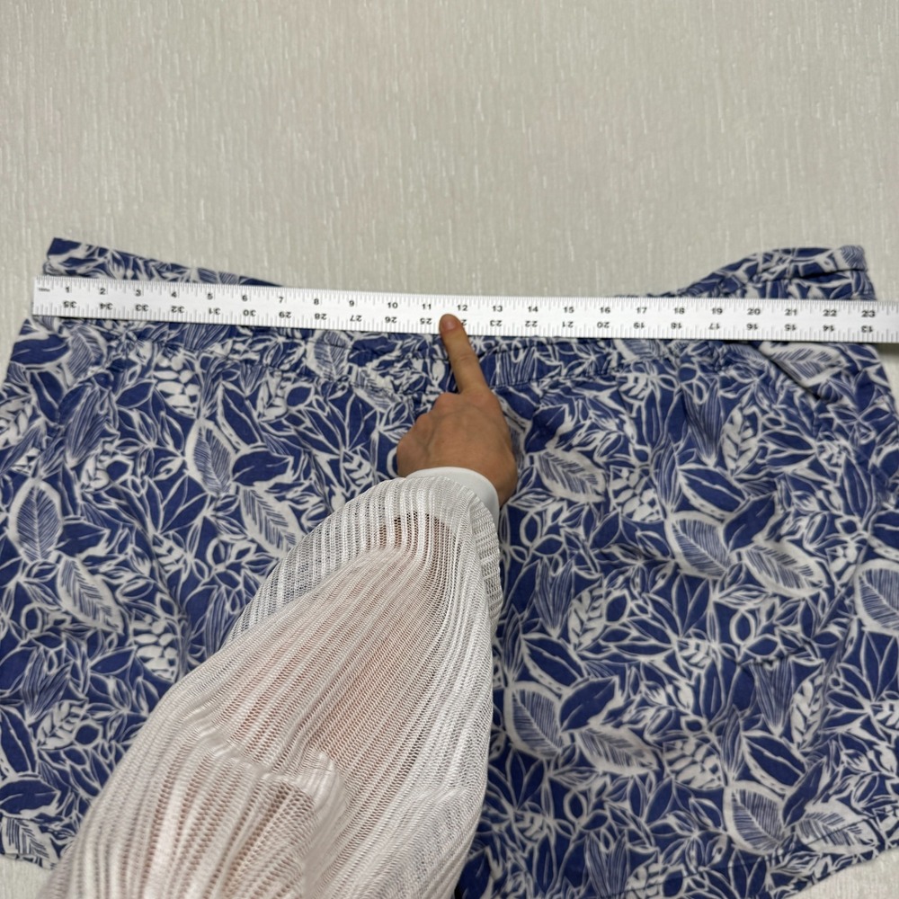 ANA New Approach Paperbag Shorts Linen Blend Women 3X Blue Floral Tropical Vaca - Picture 8 of 15